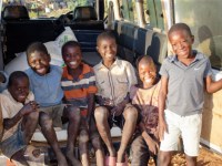 Himukululu w Zambii. Dzieci objęte akcją pomocy w czasie klęski głodu.